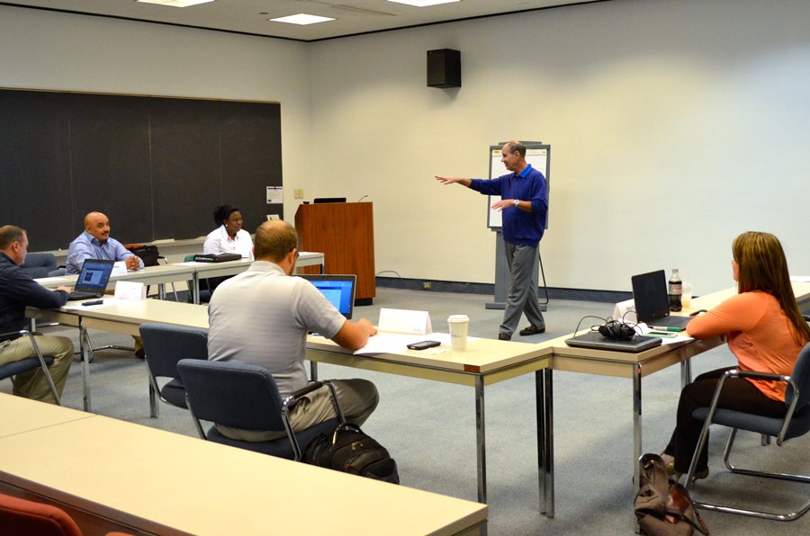 John facilitating consultative selling skills for the Millicare network at Milliken & Company.